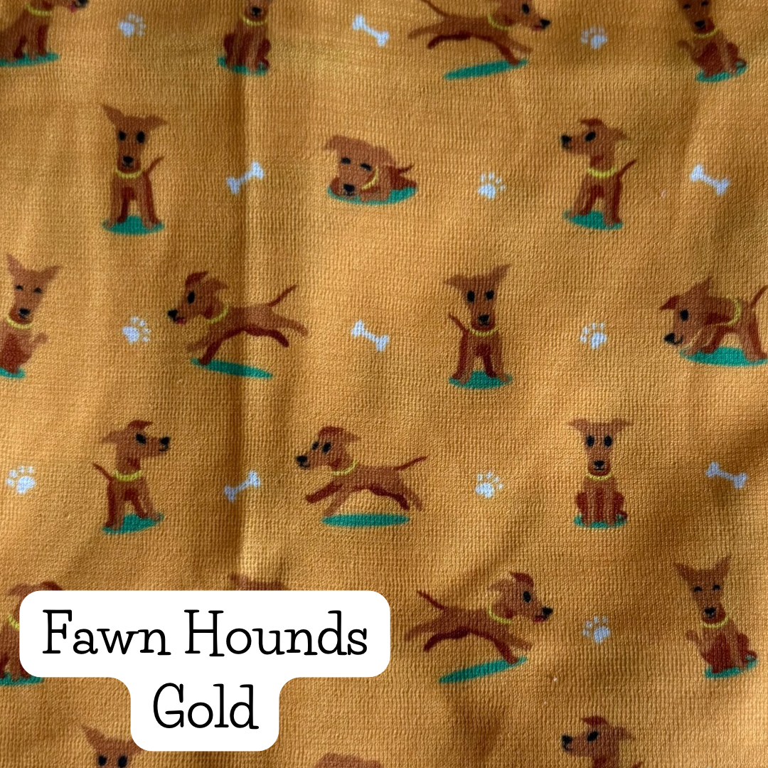 Gold Fawn Hounds Infinity Scarf