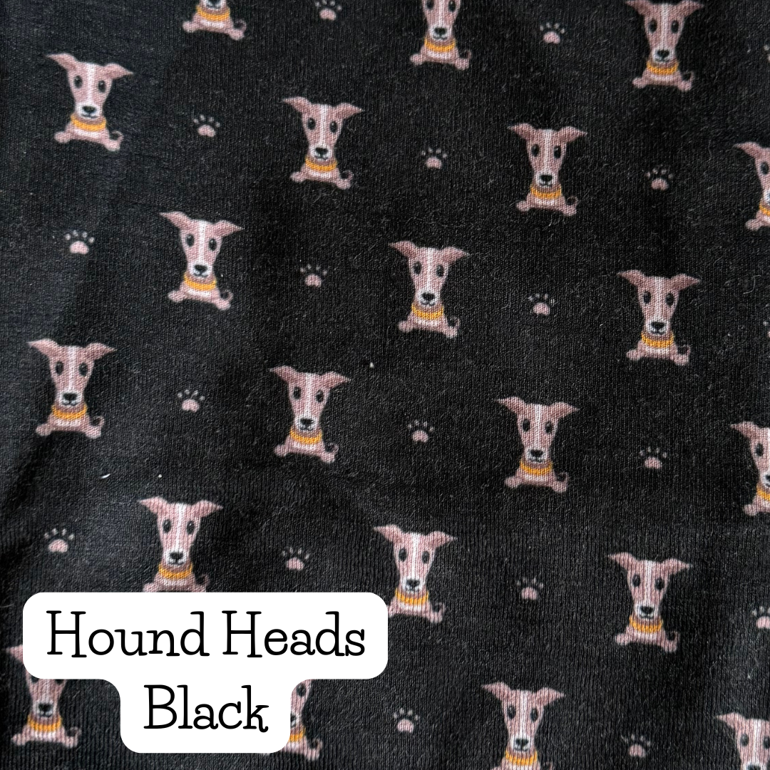 Black Hound Heads Infinity Scarf