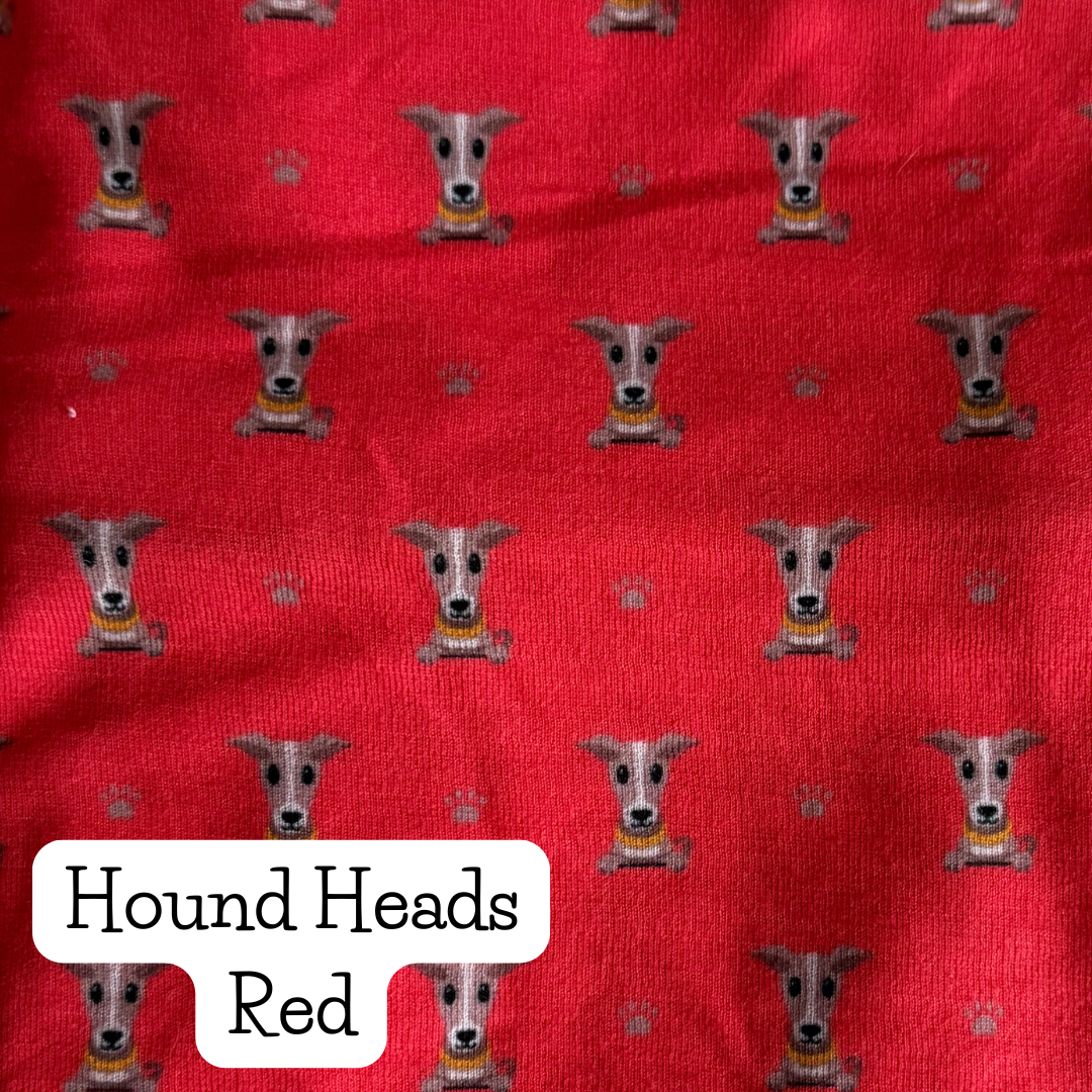 Red Hound Heads Infinity Scarf
