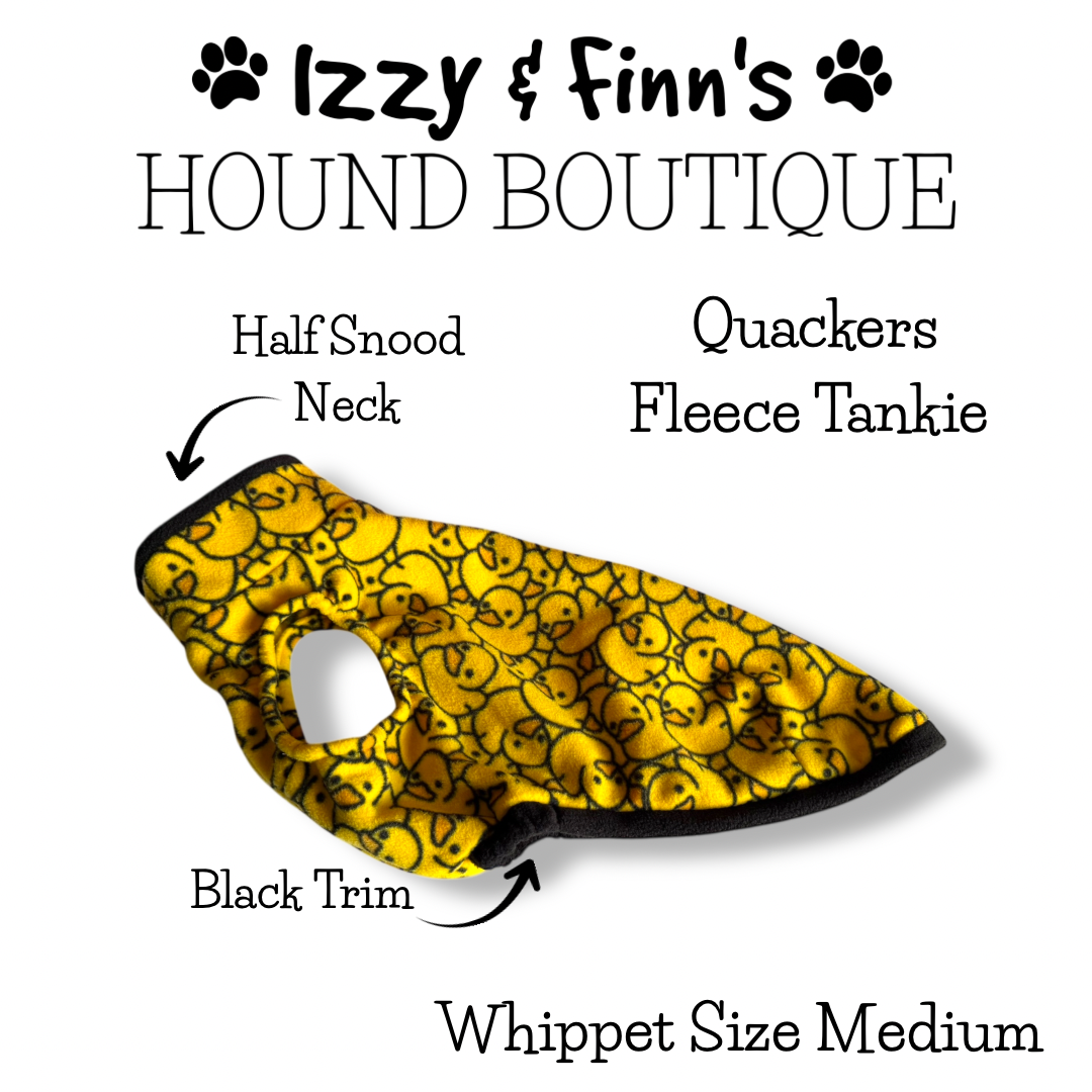 Ready Made - Quackers Whippet Fleece Tankie - Size Whippet Medium