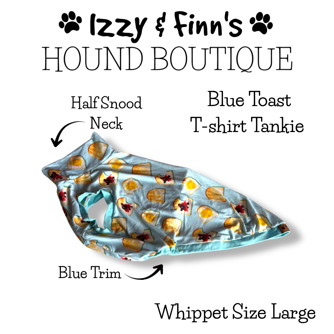 Ready Made Blue Toast T-shirt Tankie - Size Whippet Large