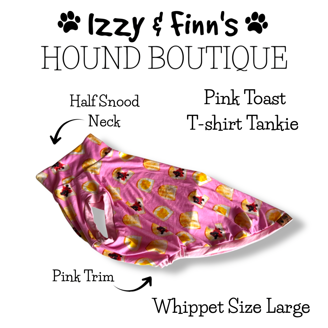 Ready Made Pink Toast T-shirt Tankie - Size Whippet Large