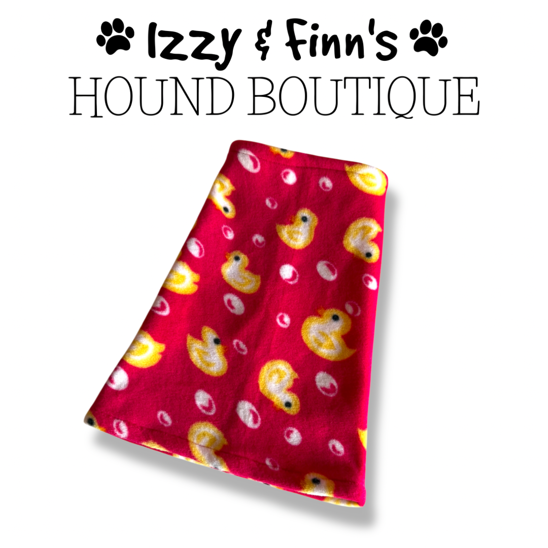 Ready Made - Pink Duckies Fleece Greyhound Snood