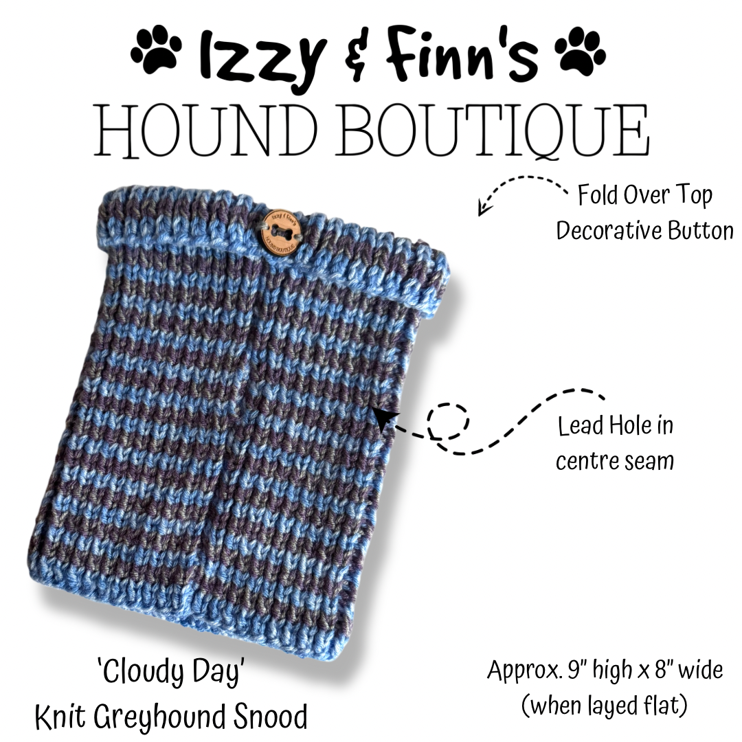 Ready Made -'Cloudy Day' Knitted Greyhound Snood
