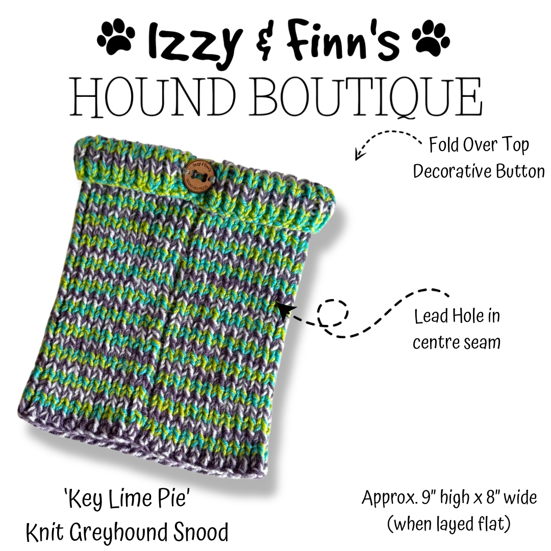 Ready Made -'Key Lime Pie' Knitted Greyhound Snood