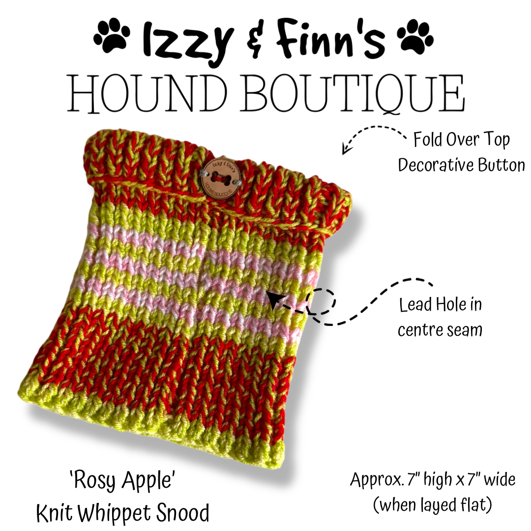 Ready Made - 'Rosy Apple' Knitted Whippet Snood