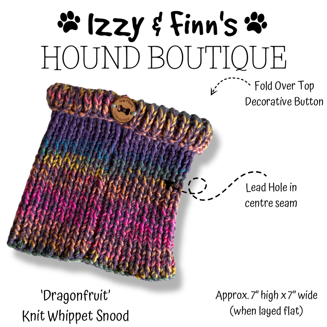 Ready Made - 'Dragonfruit' Knitted Whippet Snood