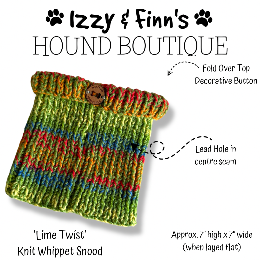 Ready Made - 'Lime Twist' Knitted Whippet Snood