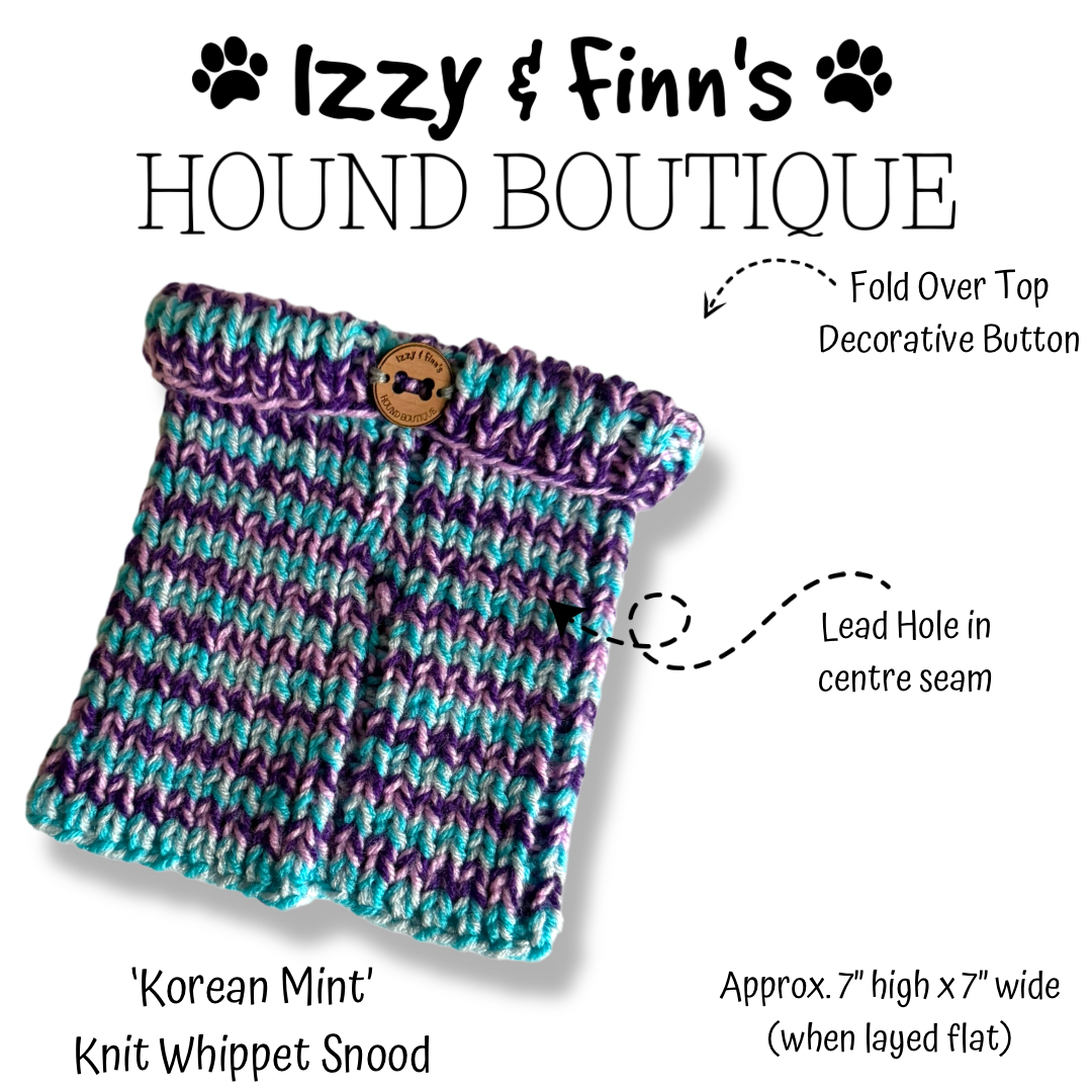 Ready Made - 'Korean Mint' Knitted Whippet Snood