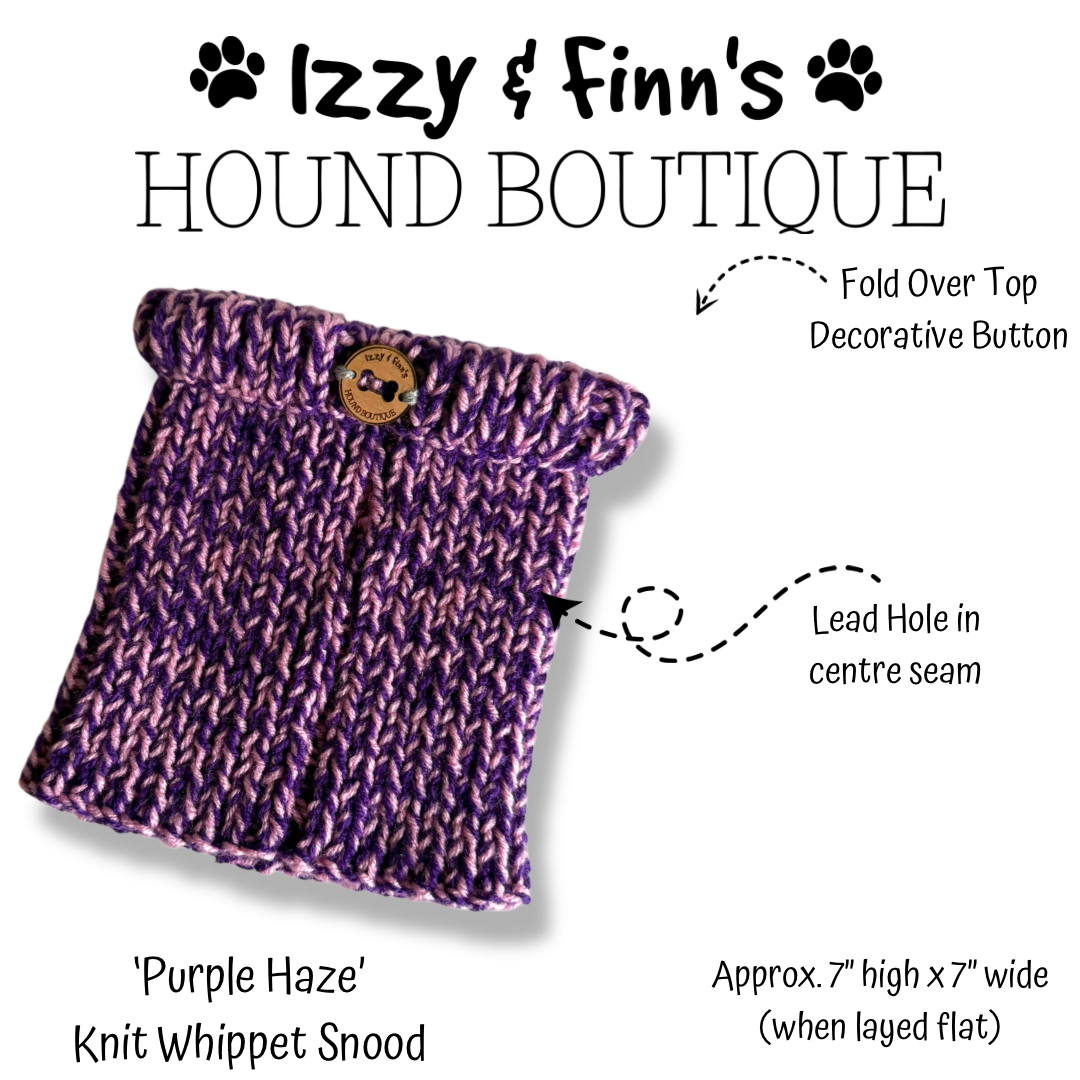 Ready Made - 'Purple Haze' Knitted Whippet Snood