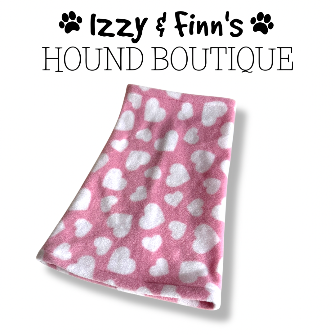Ready Made - Valentines Hearts Pink Fleece Snood