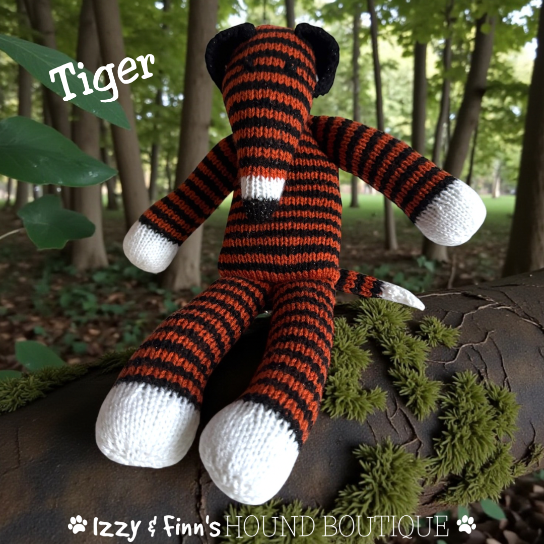 Tiger - The Knitted Sock Dog