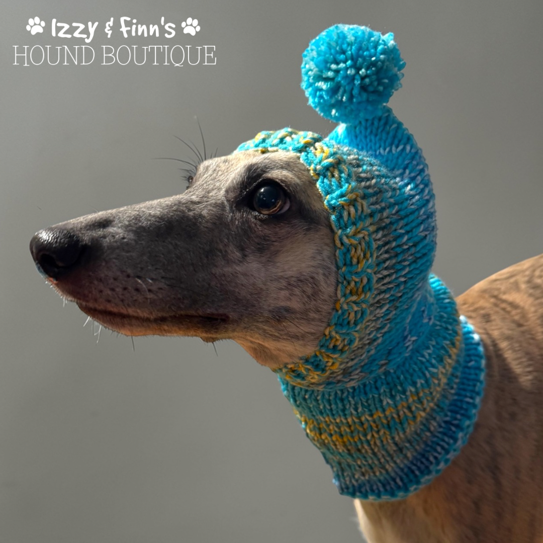 Ready Made - Ocean Whippet Size Knitted Pom Pom Hat