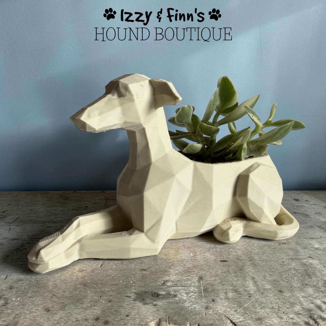 3D Printed Lying Hound Planter