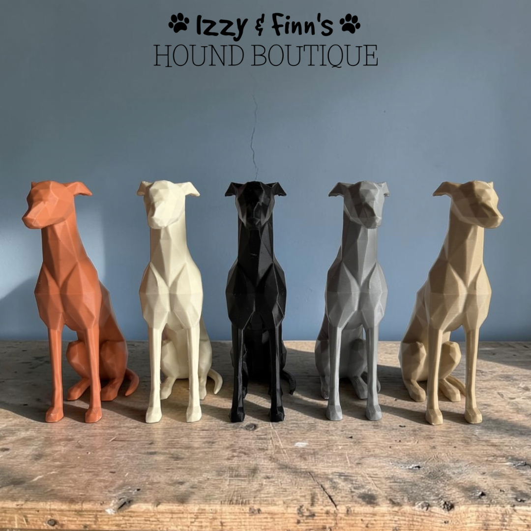 3D Printed Sitting Hound Figurine