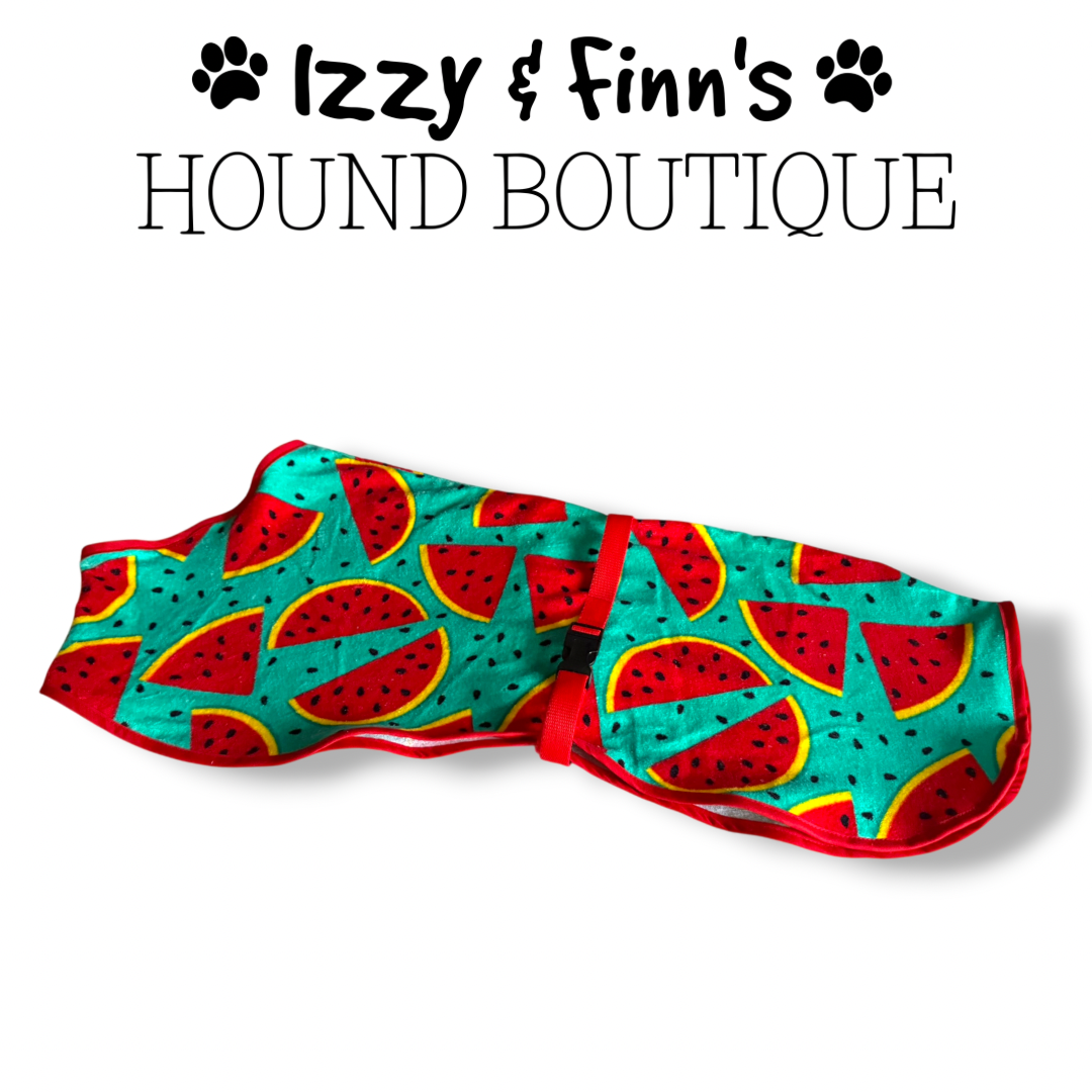 Watermelon Towelling Cool Coat - Greyhound 28"