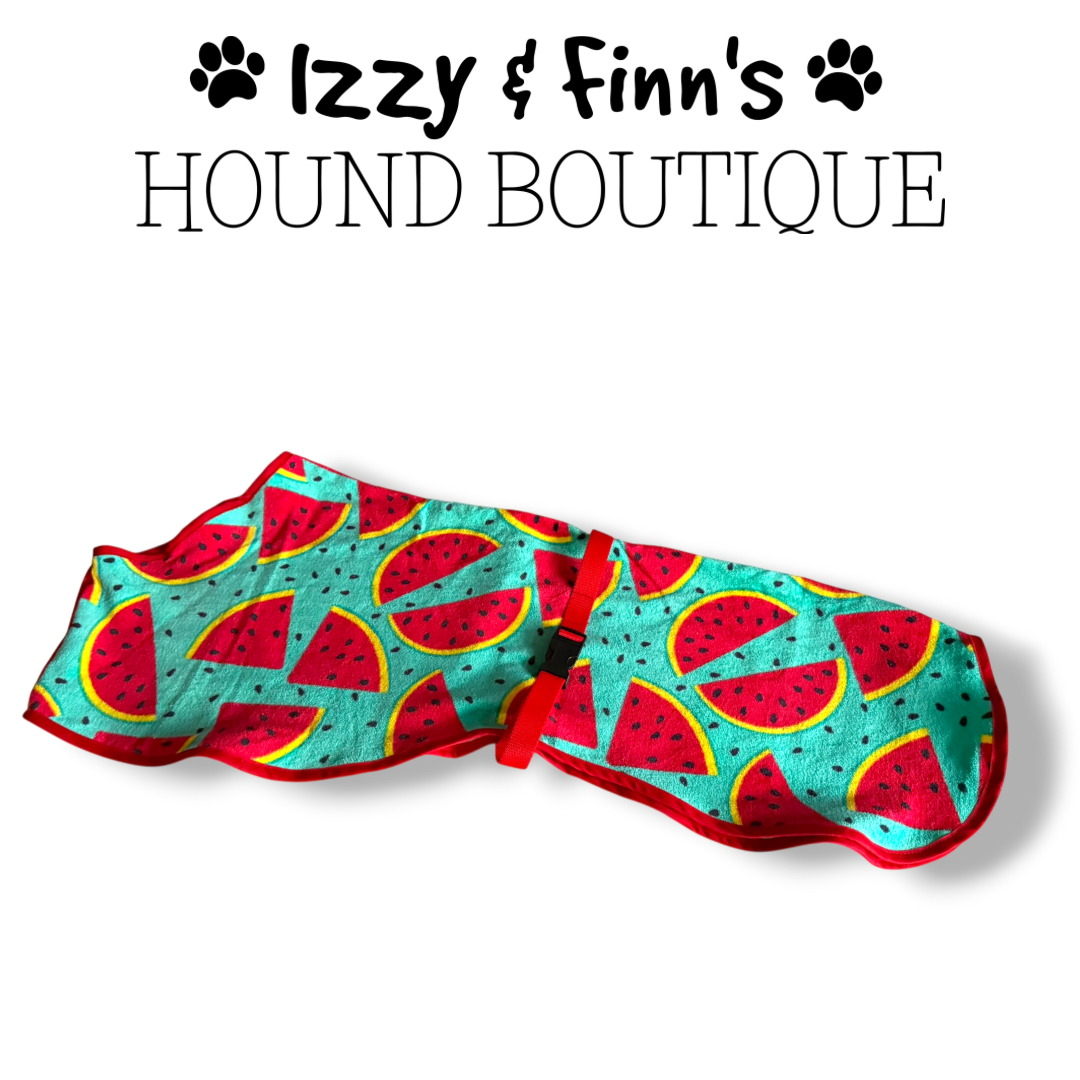 Watermelon Towelling Cool Coat - Greyhound 32"