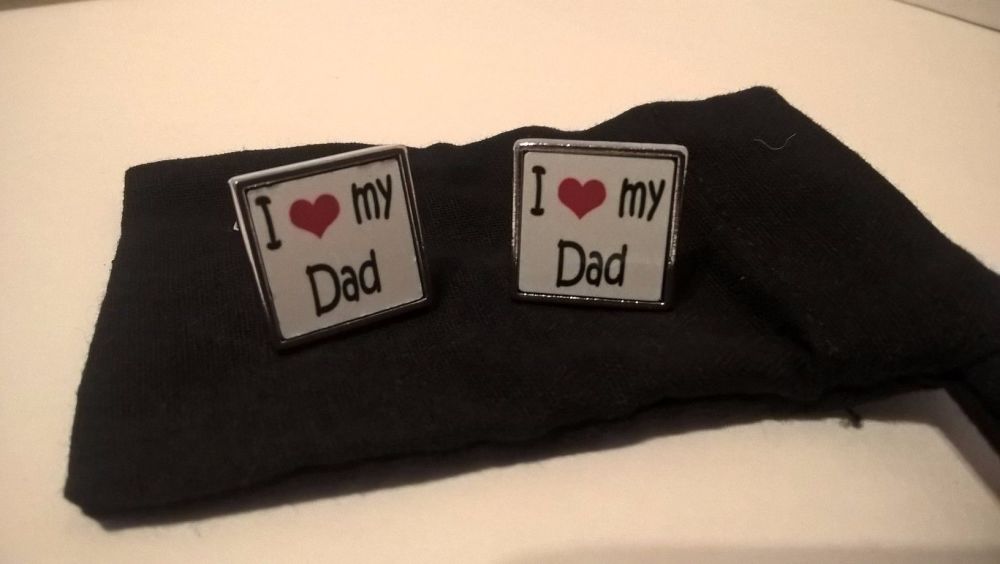 I love my dad cufflinks