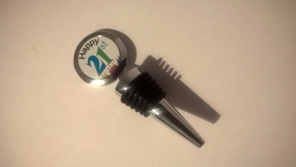 Happy Birthday Age bottle stopper - 30th, 21st, any age specified