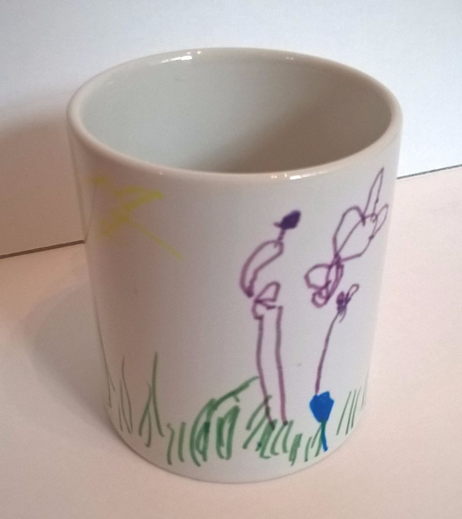 Artwork printed onto mug