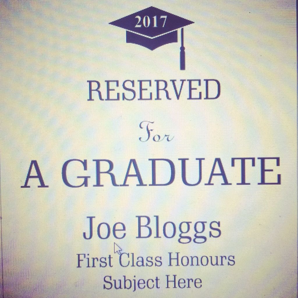 Personalised Reserved for a Graduate Mug