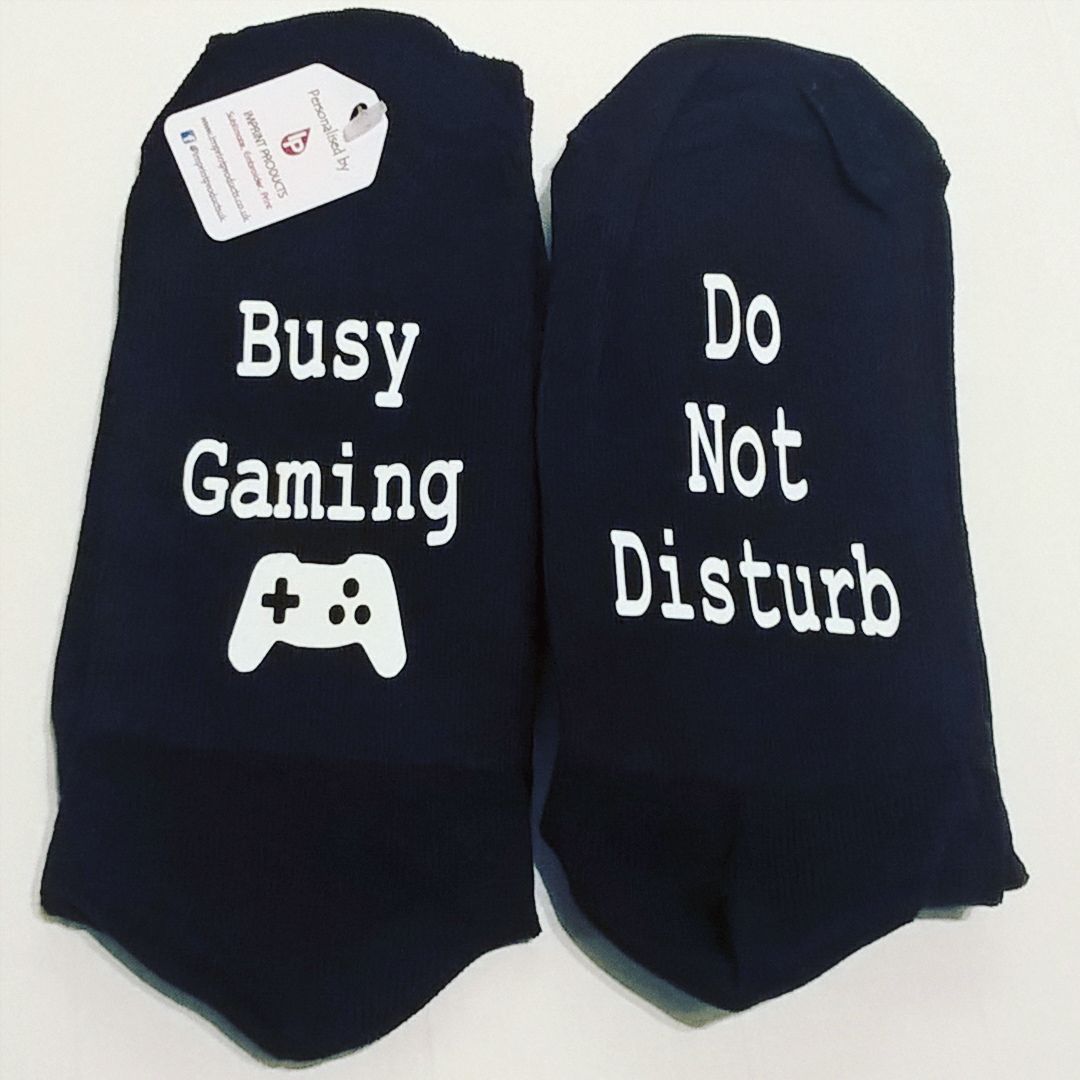 Busy Gaming..... Do not disturb - Novelty Socks