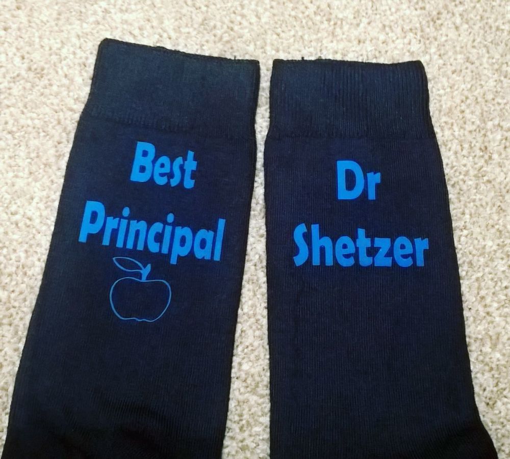 Personalised Best Principal Socks