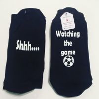 Shhh.... Watching the game - Novelty Socks