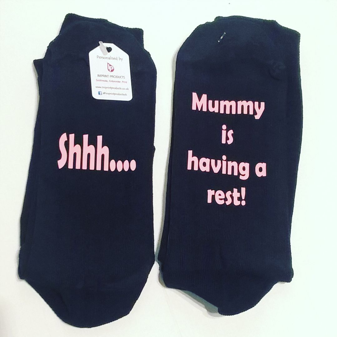 Shhhh... Mummy is having a rest! Novelty Socks 