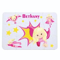 Personalised Girls Super Hero themed jigsaw - 12 or 63 pieces