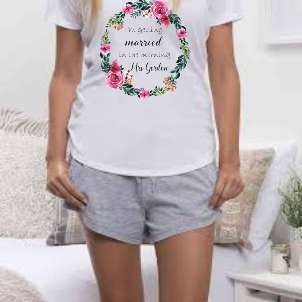 Getting Married in the Morning -  Floral Wreath Pyjama Set