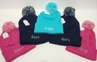 Child Personalised Beanie Bobble Hats (design your own)