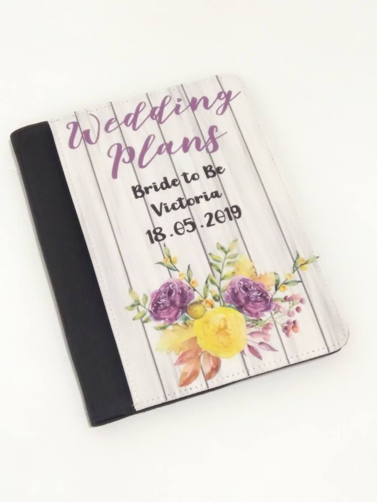 Personalised Wedding Planner Notebook Pad folio