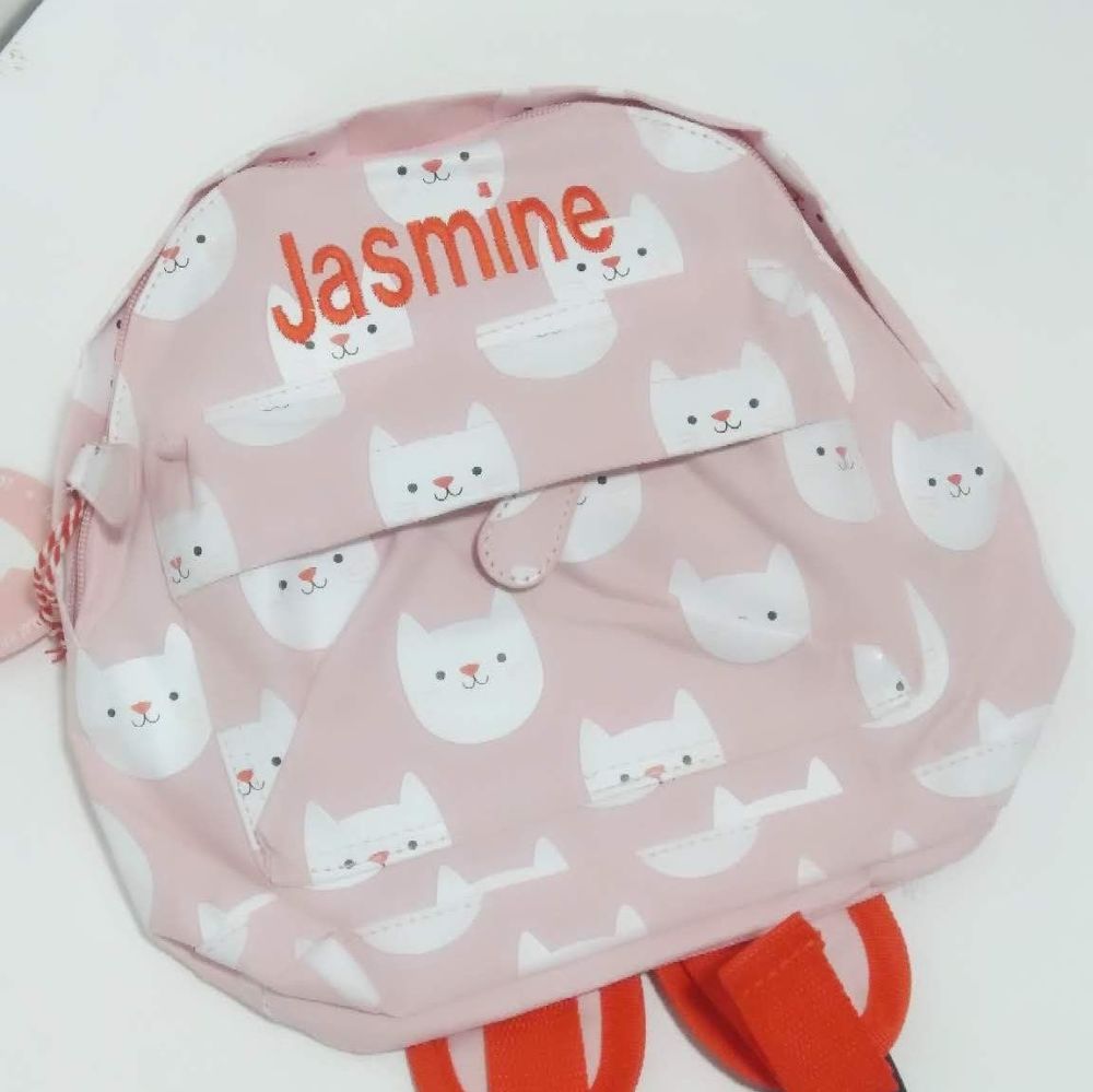 Personalised Child's Mini Cat themed Backpack | Toddler Backpack 