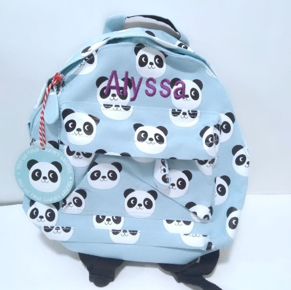 Personalised Child's Mini Panda themed Backpack