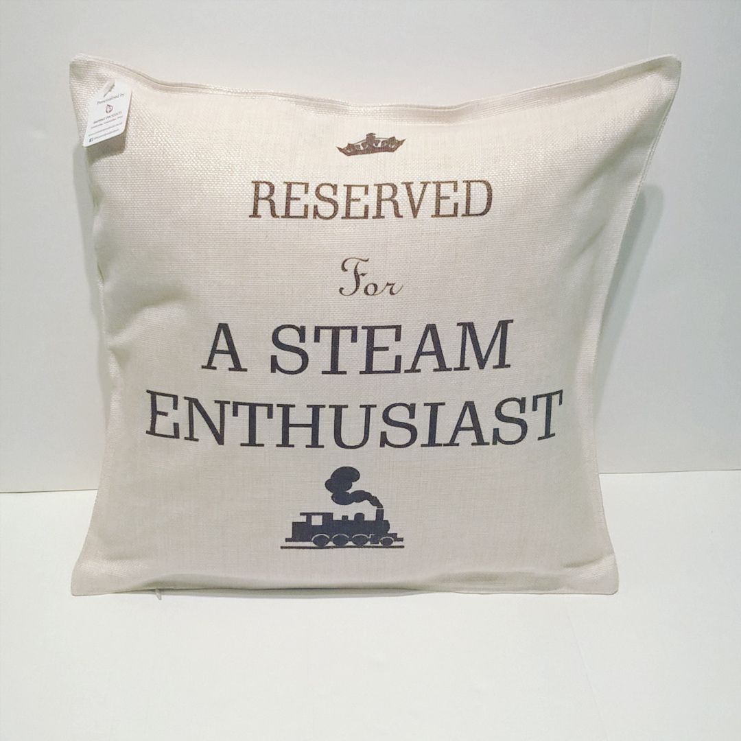 Reserved for A Steam Enthusiast ...... Linen Cushion | Heritage Railway Gif