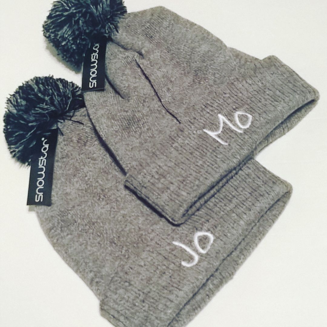 Adult Personalised Beanie Bobble Hat (design your own)