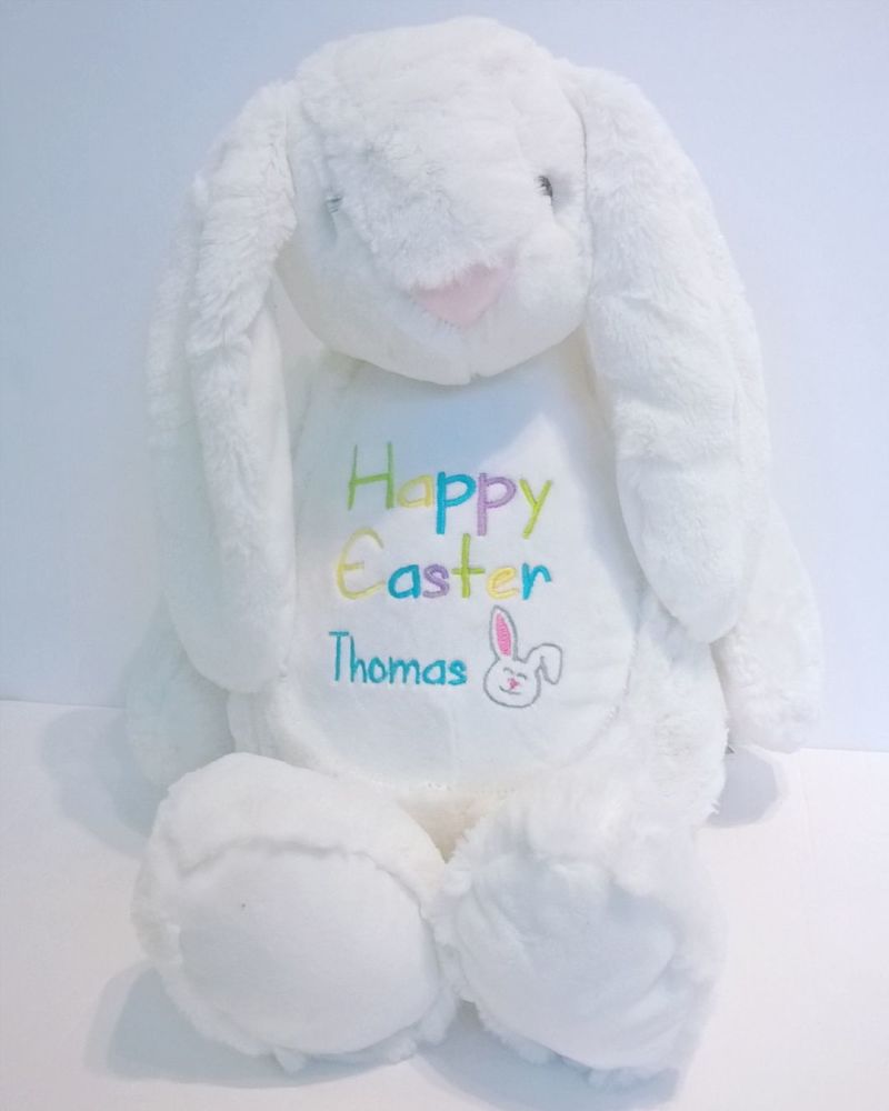 Happy Easter Personalised Bunny Soft Toy | Personalised Easter Bunny | Embr