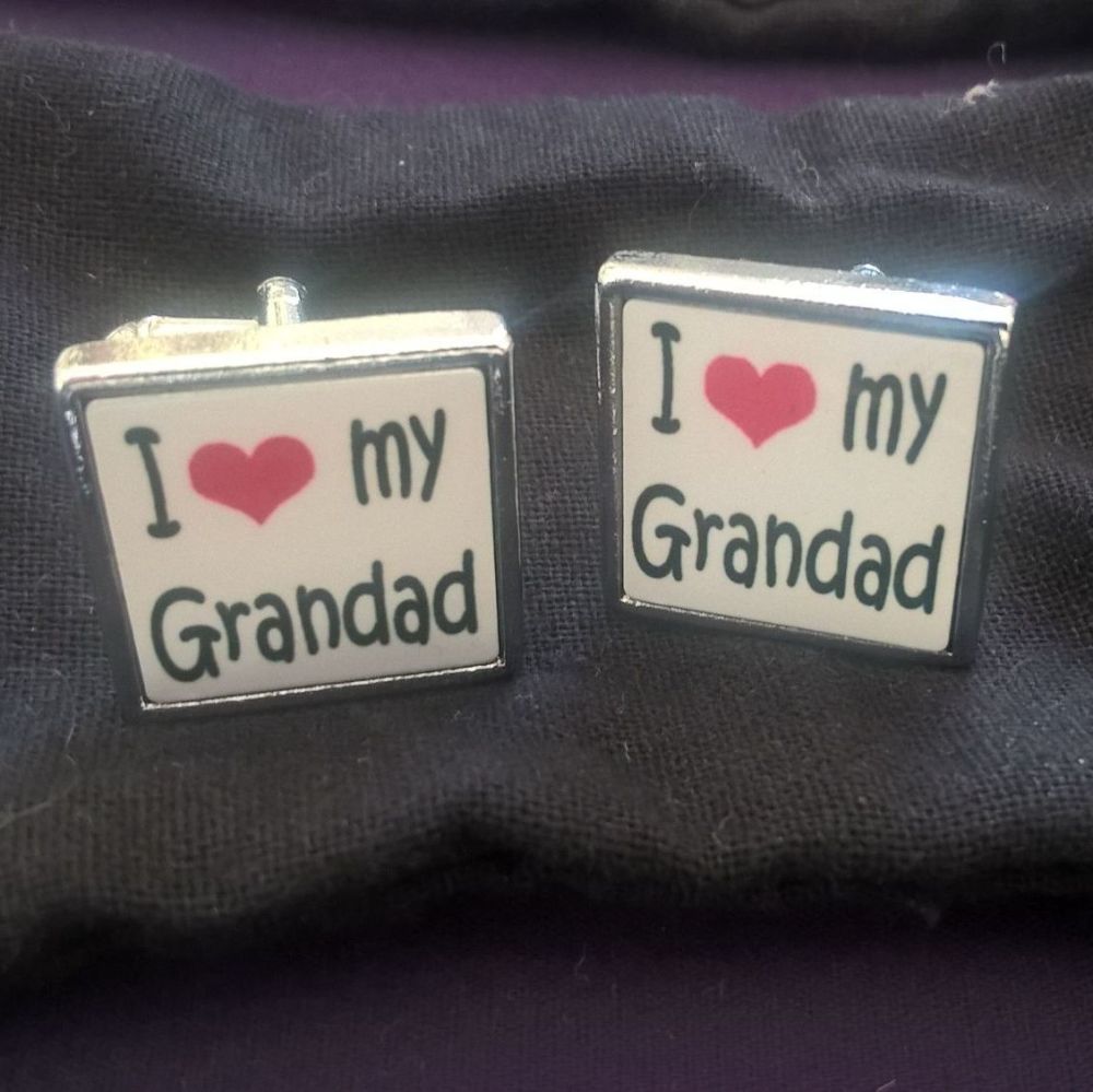 I love my Grandad cufflinks