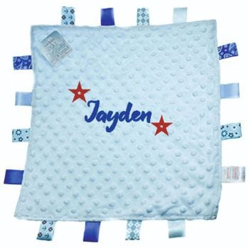 Personalised Blue Dimple Comforter with Tags