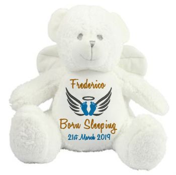 Personalised Angel Bear Teddy Soft Toy 