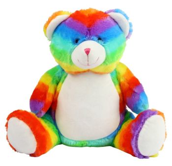 Personalised Rainbow Bear Teddy Soft Toy 