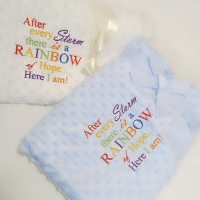 Rainbow of Hope Baby Bubble Blanket | Rainbow Baby Blanket
