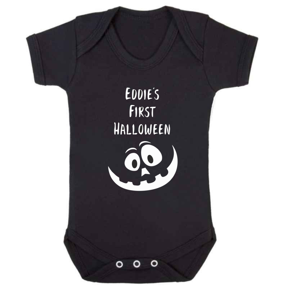 Personalised Ghostly Rainbow My First Halloween Baby Grow Babies Halloween 1st Halloween Baby Vest