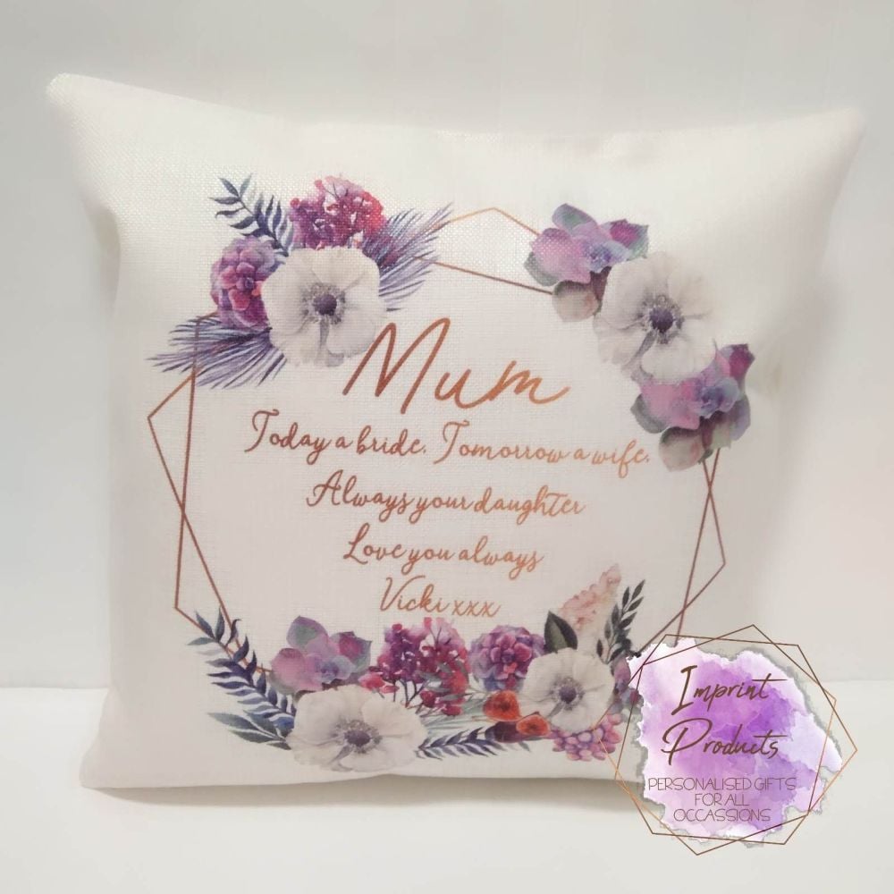 Mother of the Bride Personalised Cushion | Mother of the Bride Gift