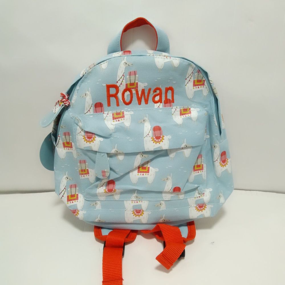 Personalised Child's Mini Llama themed Backpack