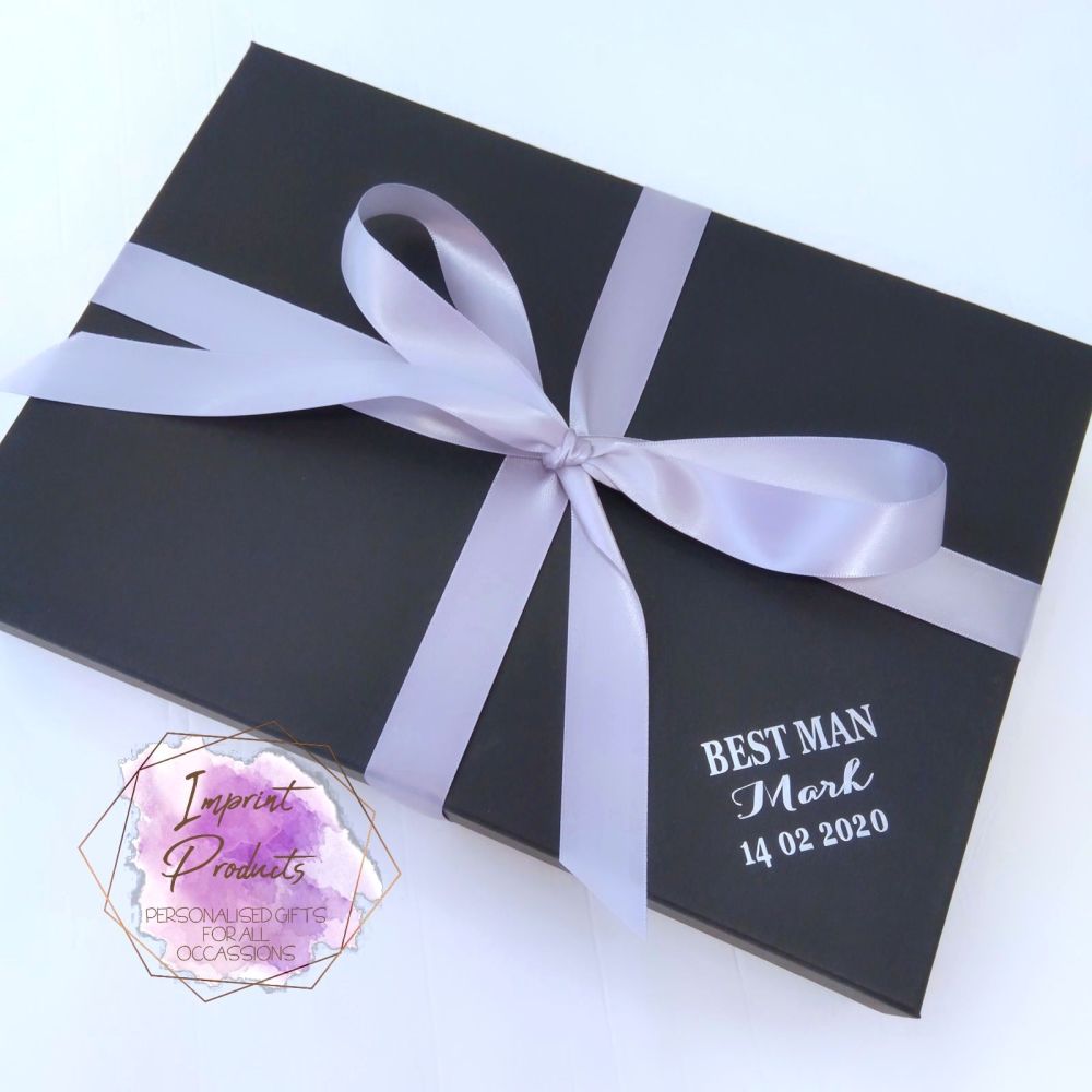 Wedding Party Black Gift Box | Best Man Gift Box | Groom Gift Box