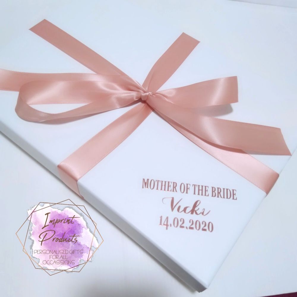 Wedding Party White Gift Box | Bridesmaid Personalised Gift Box | Bridal Pa