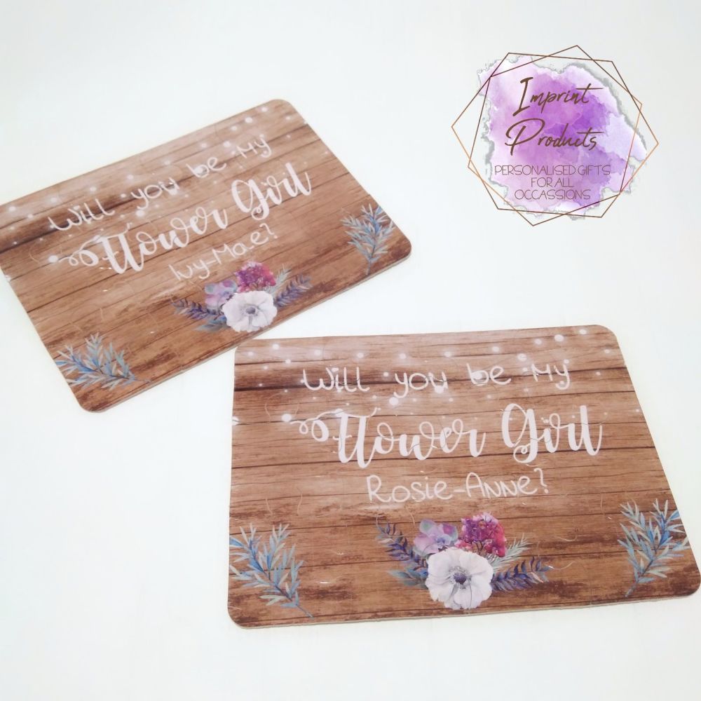 Will You Be My Flower Girl Jigsaw Puzzle | Flower Girl Favour | Will You Be
