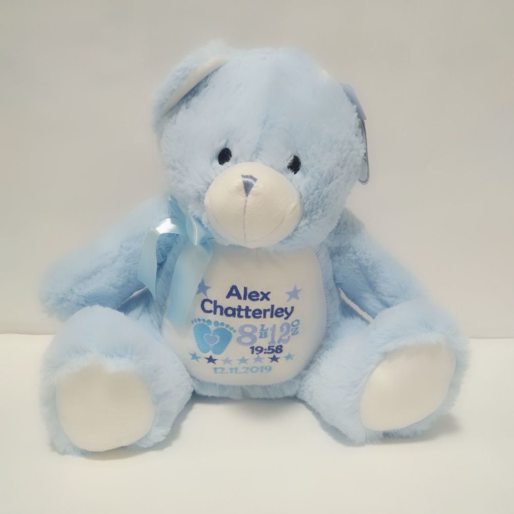 personalised new baby teddy